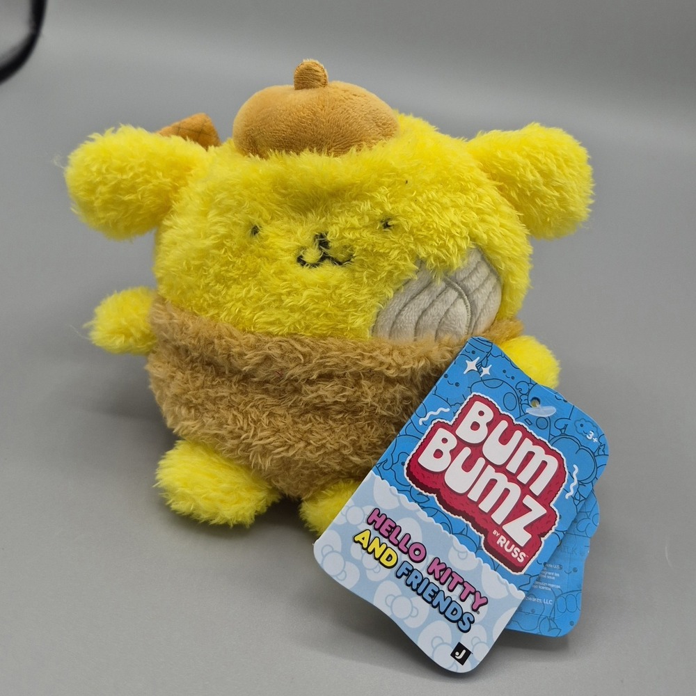 BUM BUMZ 4.5" HELLO KITTY &‎ FRIENDS POMPOMPURIN ICE CREAM Plush NWT Jazwares